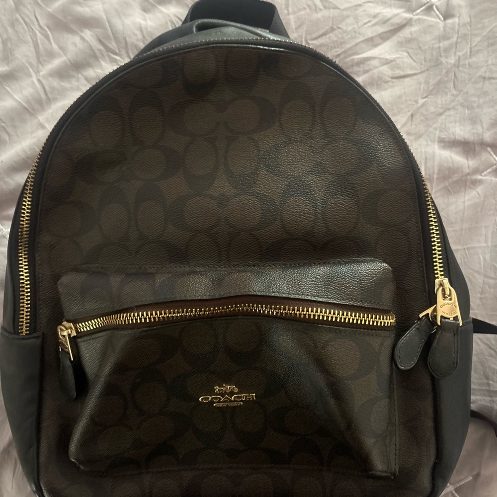 Coach Dark Brown and Black Men's Backpack